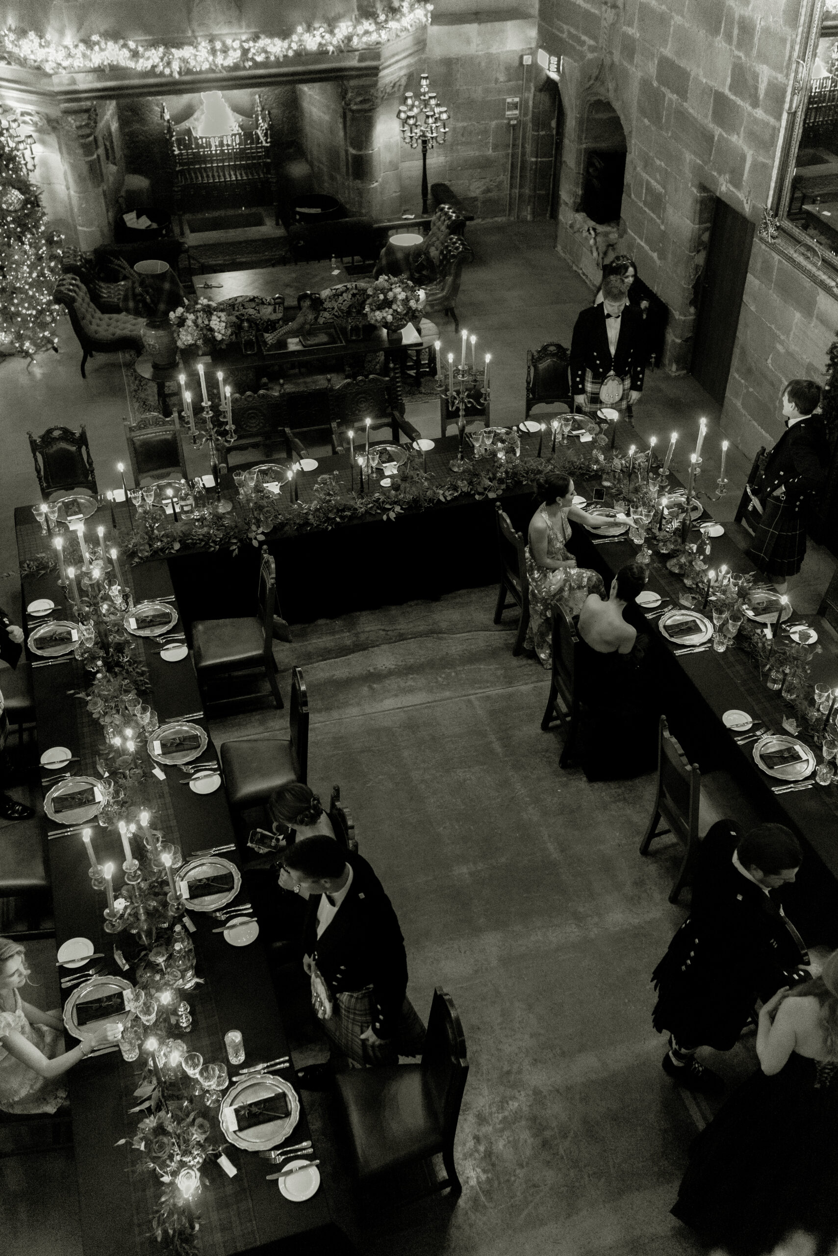 Image of a Borthwick Castle wedding Scotland. Planned by one of the best wedding planners in the uk, NOVU weddings. Image by award winning luxury wedding photographer uk, Jill Cherry Porter.