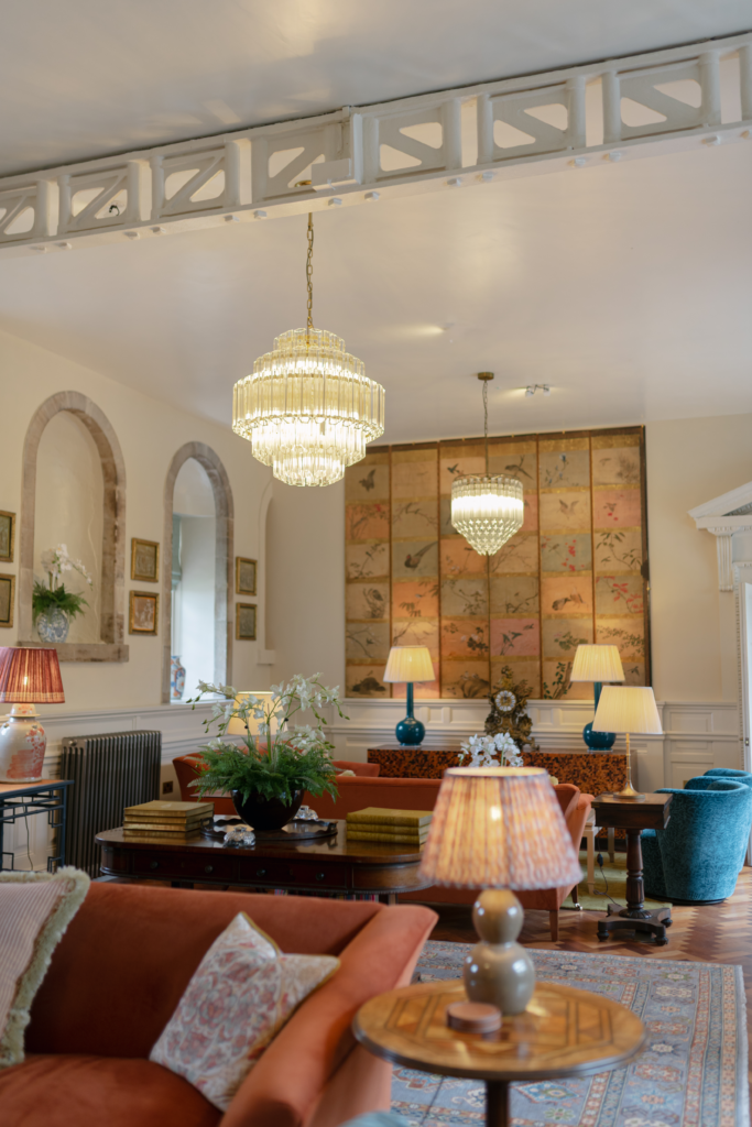 The interior rooms of Penicuik House within exclusive use private estate venue in Scotland, Penicuik Estate. Image by luxury wedding photographer, Jill Cherry Porter.