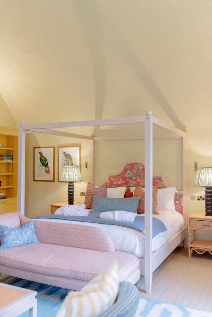 The interior bedrooms and accommodation of Penicuik House, Penicuik Estate, Scotland — a private country estate wedding venue near Edinburgh. Image by renowned wedding photographer Scotland, Jill Cherry Porter, in connection with Scottish destination wedding planner, Emma Matthews founder of Timeless White Wedding Planning, and Jill Alexander, abundant wedding floral designer UK, The Little Flower Atelier.