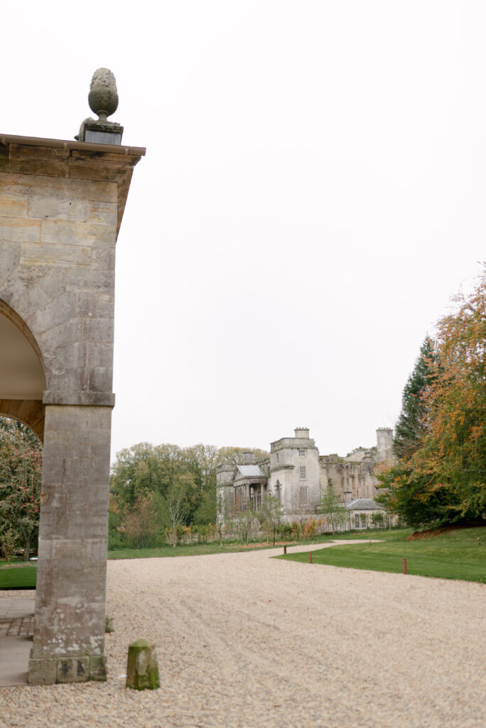 Views of Old Penicuik House in autumn — in the grounds exclusive use, country estate wedding venue Penicuik House, Scotland. Image by luxury wedding photographer Scotland, Jill Cherry Porter, in connection with top wedding planner in Scotland, Emma Matthews, founder of Timeless White Wedding Planning, and Jill Alexander, abundant wedding florist UK, The Little Flower Atelier.