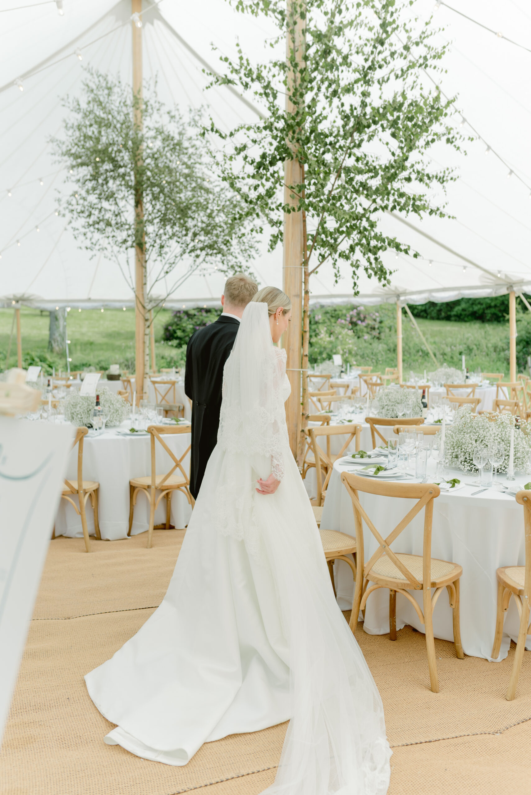 Sailcloth marquee private estate wedding with sperry tent in Blairquhan Castle estate, planned by Laura McCranor, one of the best wedding planners in the uk. Image by award winning luxury wedding photographer, Jill Cherry Porter.