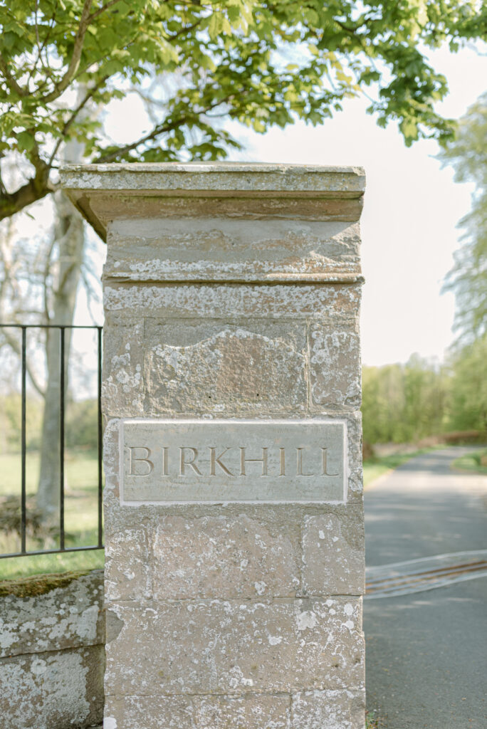 The entrance to Birkhill Castle, an exclusive-use private estate wedding venue in Scotland