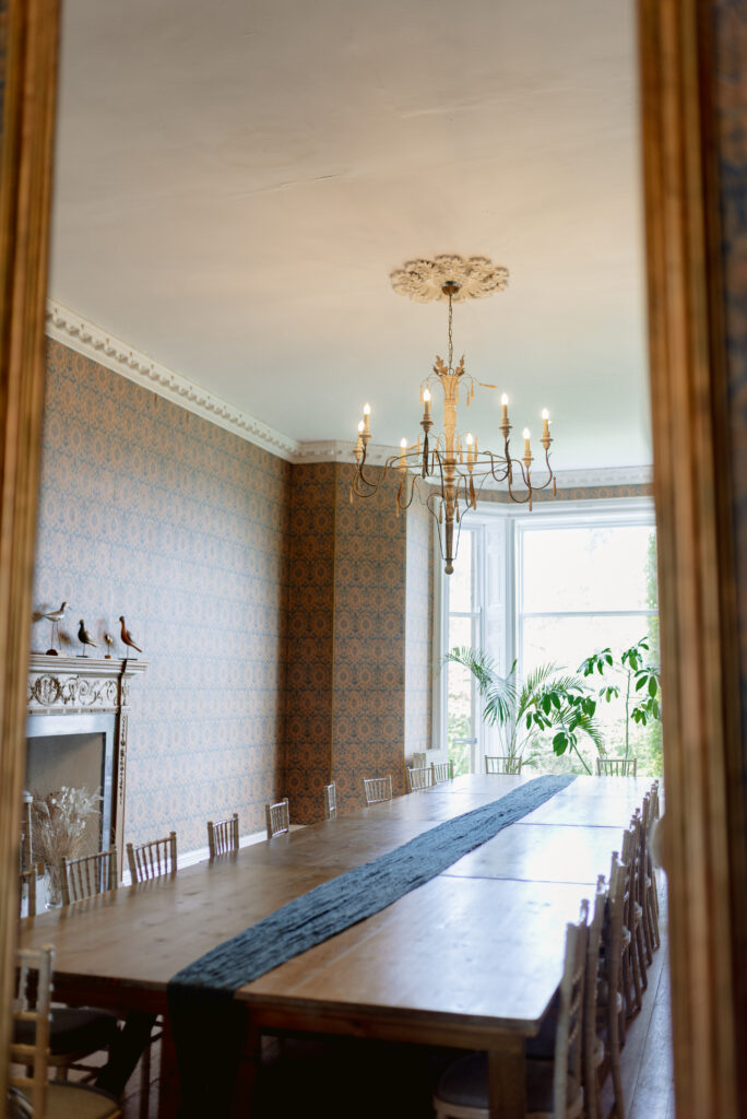 Historic dining room within the estate