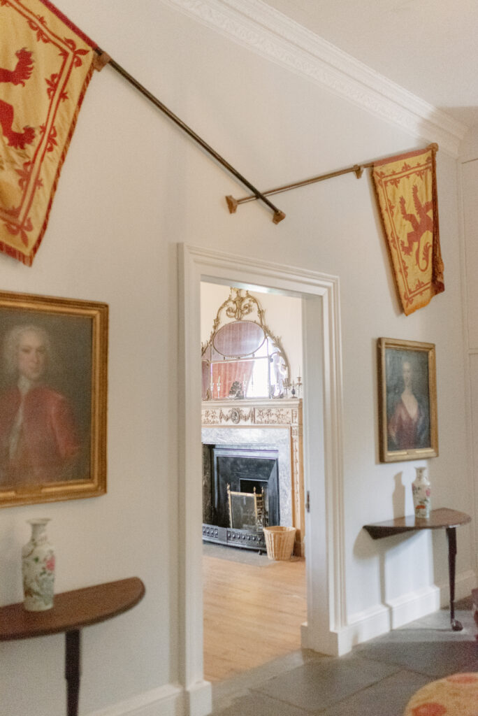 The interior of Birkhill Castle wedding venue and private estate, Scotland. Image by Scottish wedding photographer Jill Cherry Porter.