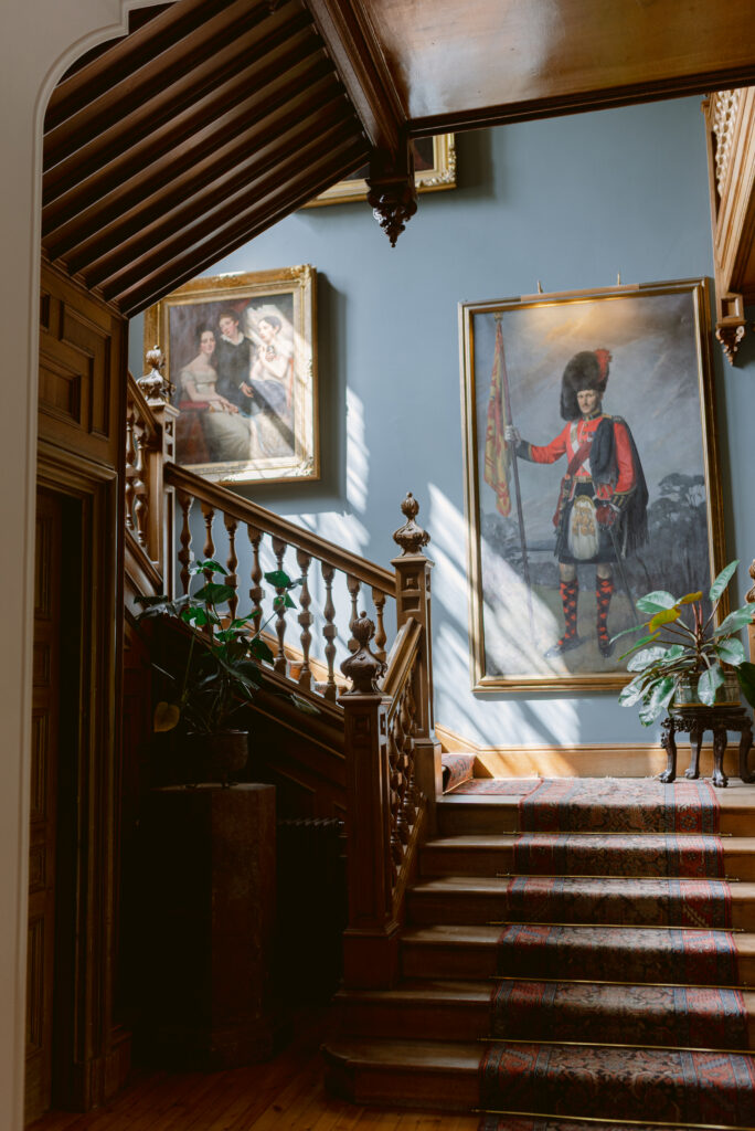 The interiors of Birkhill Castle, an exclusive-use private estate wedding venue in Scotland