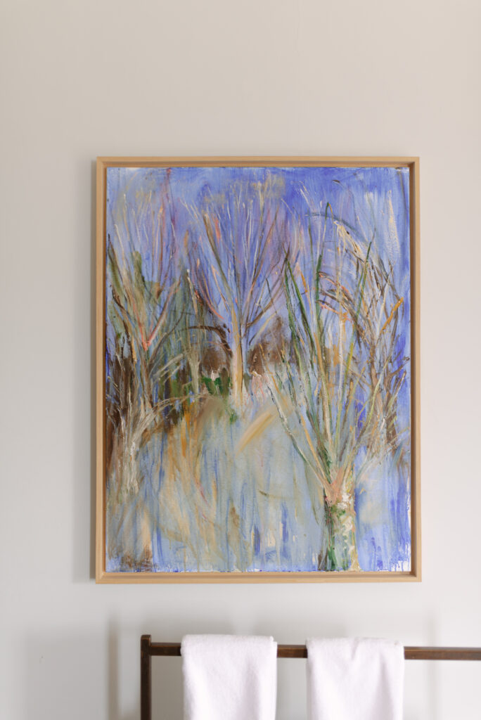 Modern art within Birkhill Castle, an exclusive-use private estate wedding venue in Scotland