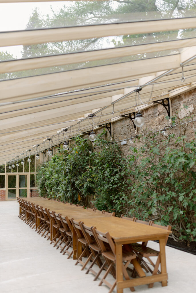 The new glasshouse of Birkhill Castle, an exclusive-use private estate wedding venue in Scotland