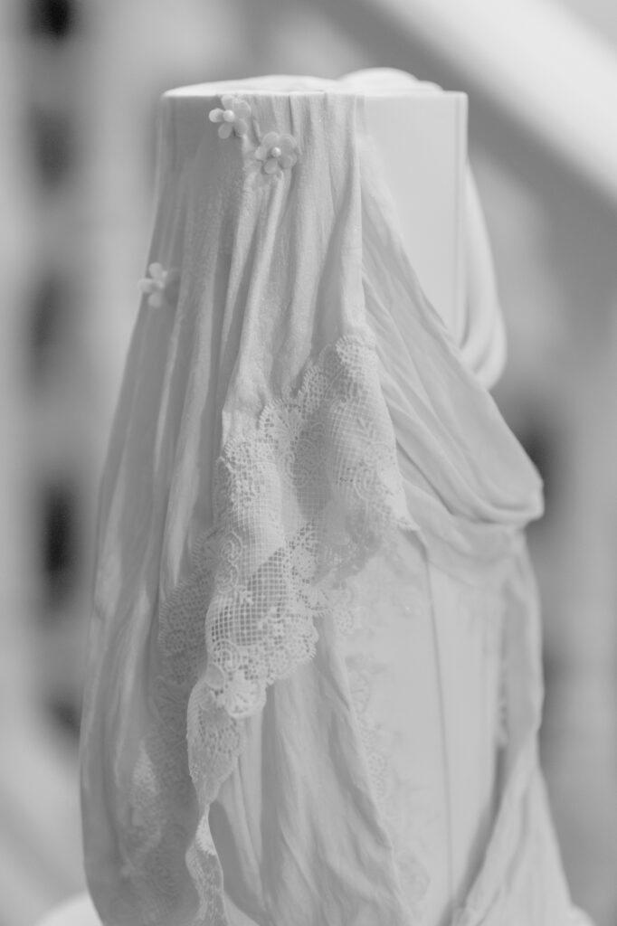 Contemporary, ethereal wedding cake design by Denise Lai of YiShi Cake, in Penicuik Estate Scotland.  Wedding Photography by Jill Cherry Porter.