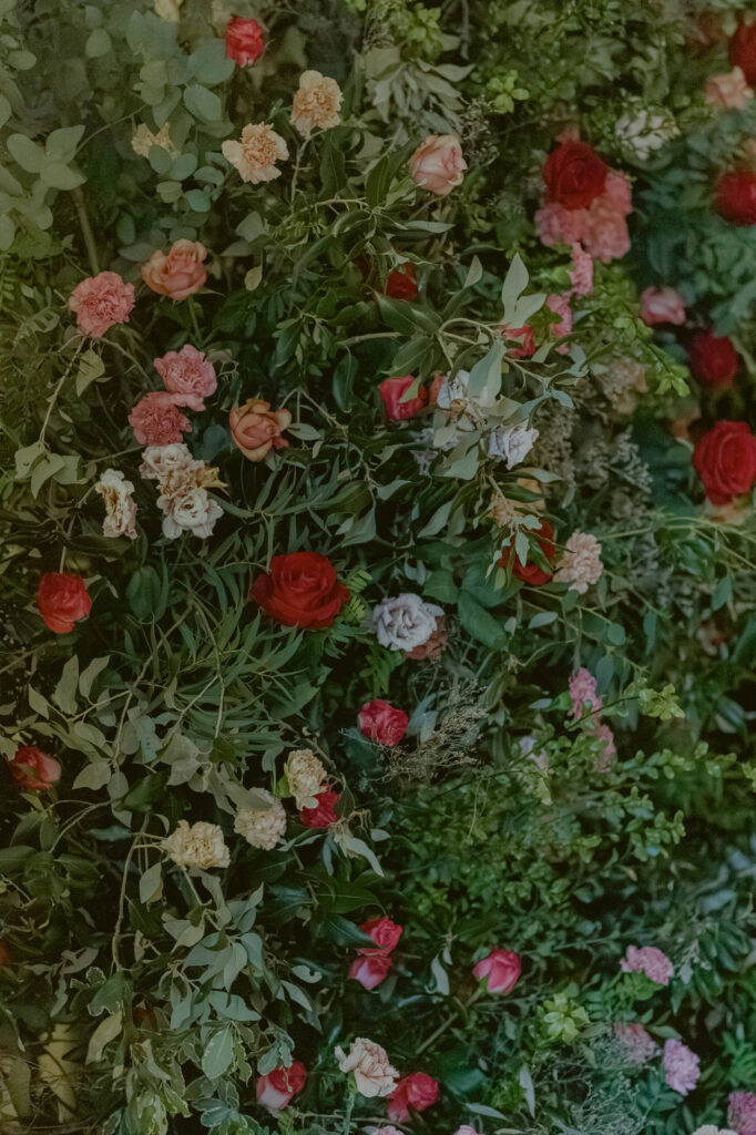 Wedding floral installation by The Little Flower Atelier, in Penicuik Estate Scotland. 