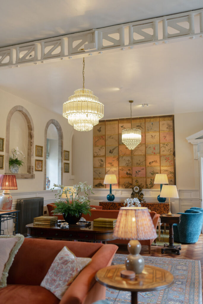 Interior spaces of Penicuik Estate, Scotland destination wedding venue. Image by Penicuik House recommended wedding photographer, Jill Cherry Porter.