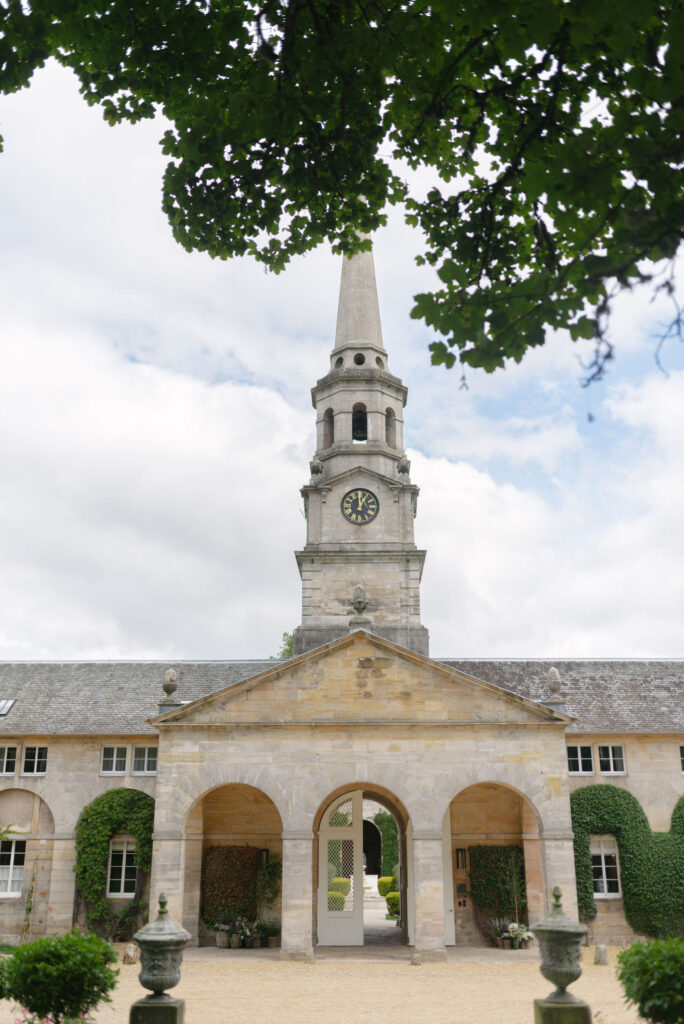 Front entrance of Penicuik Estate, Scotland destination wedding venue. Image by Penicuik House recommended wedding photographer, Jill Cherry Porter.